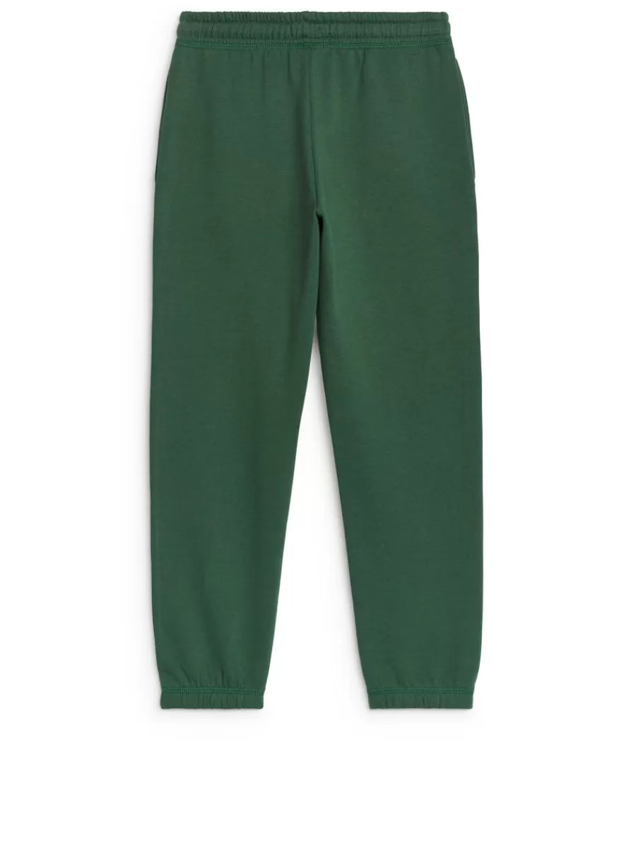 Pantalons | Pantalons-ARKET Pantalon de survêtement en tissu éponge Vert foncé