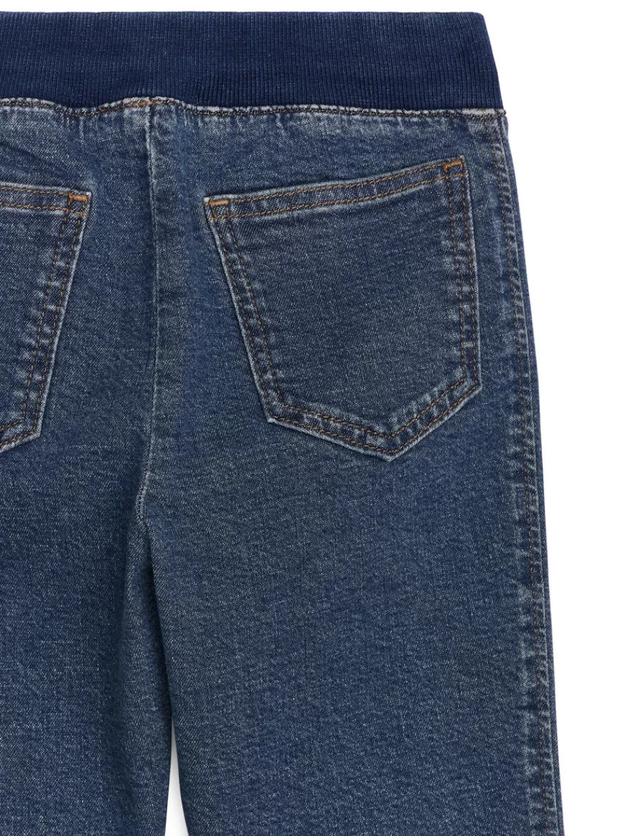 Bas-ARKET Pantalon en denim extensible Bleu foncé