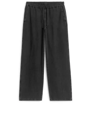 Tenues Décontractées | Jeans-ARKET Pantalon en jean avec cordon de serrage Noir délavé