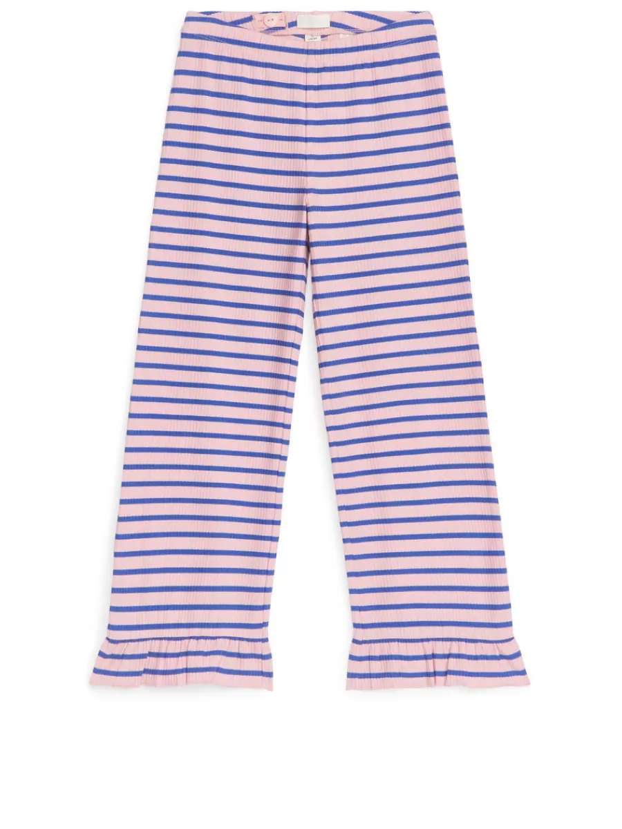 Pantalons Et Shorts | Pantalons-ARKET Pantalon en jersey à volants Rose/Bleu