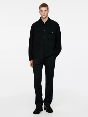 Costumes | Pantalons-ARKET Pantalon en laine et coton Noir