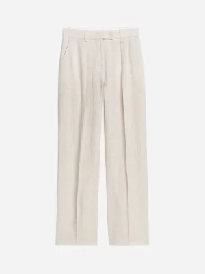 Pantalons-ARKET Pantalon en lin Beige clair