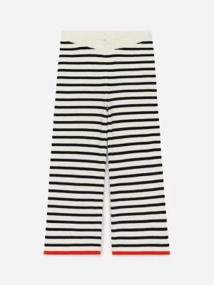 Maille | Pantalons Et Shorts-ARKET Pantalon en maille côtelée Blanc/Noir
