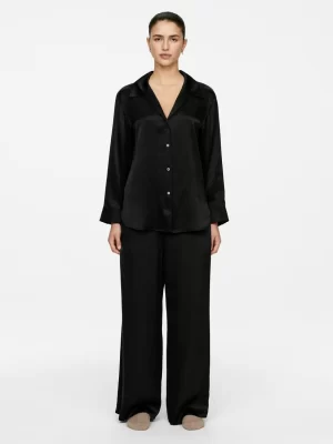 Tenues Décontractées-ARKET Pantalon en soie Noir