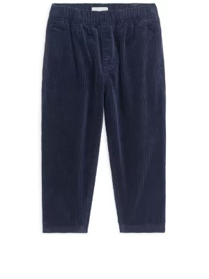 Pantalons | Pantalons-ARKET Pantalon en velours côtelé Bleu foncé
