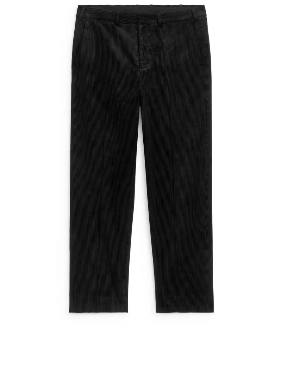 Costumes | Pantalons-ARKET Pantalon en velours côtelé Noir