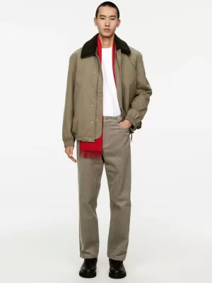 Pantalons-ARKET Pantalon en velours côtelé AMPLE Taupe clair