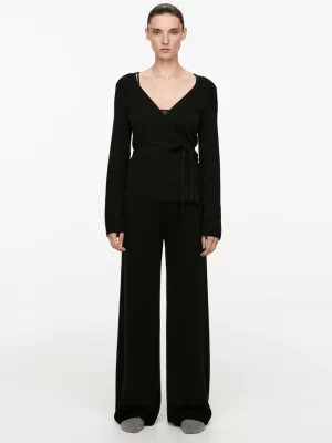 Tenues Décontractées | Mailles Et Cardigans-ARKET Pantalon large en cachemire et laine Noir