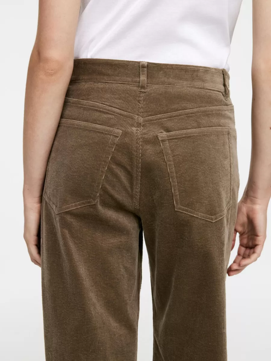 Pantalons-ARKET Pantalon large en velours côtelé Taupe
