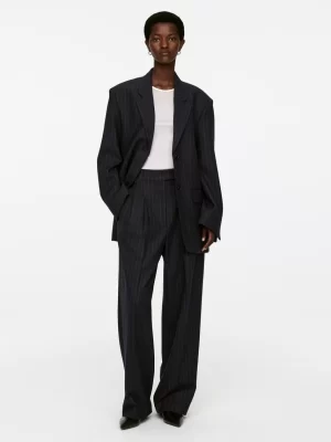 Pantalons-ARKET Pantalon plissé décontracté Bleu foncé