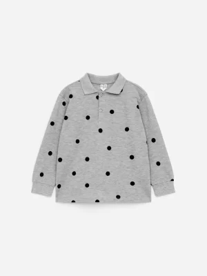 Hauts | Chemises-ARKET Polo à manches longues Gris chiné