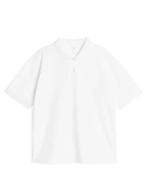 T-Shirts-ARKET Polo en piqué à manches courtes Blanc
