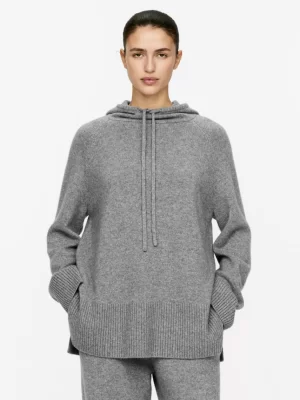 Vêtements De Sport | Mailles Et Cardigans-ARKET Pull à capuche en cachemire et laine gris