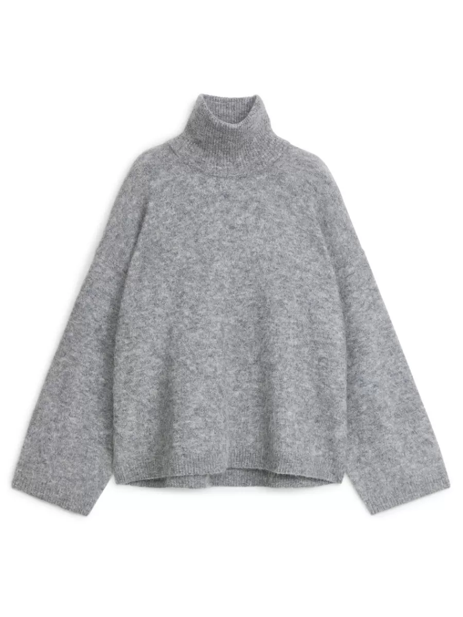 Mailles Et Cardigans-ARKET Pull à col roulé gris