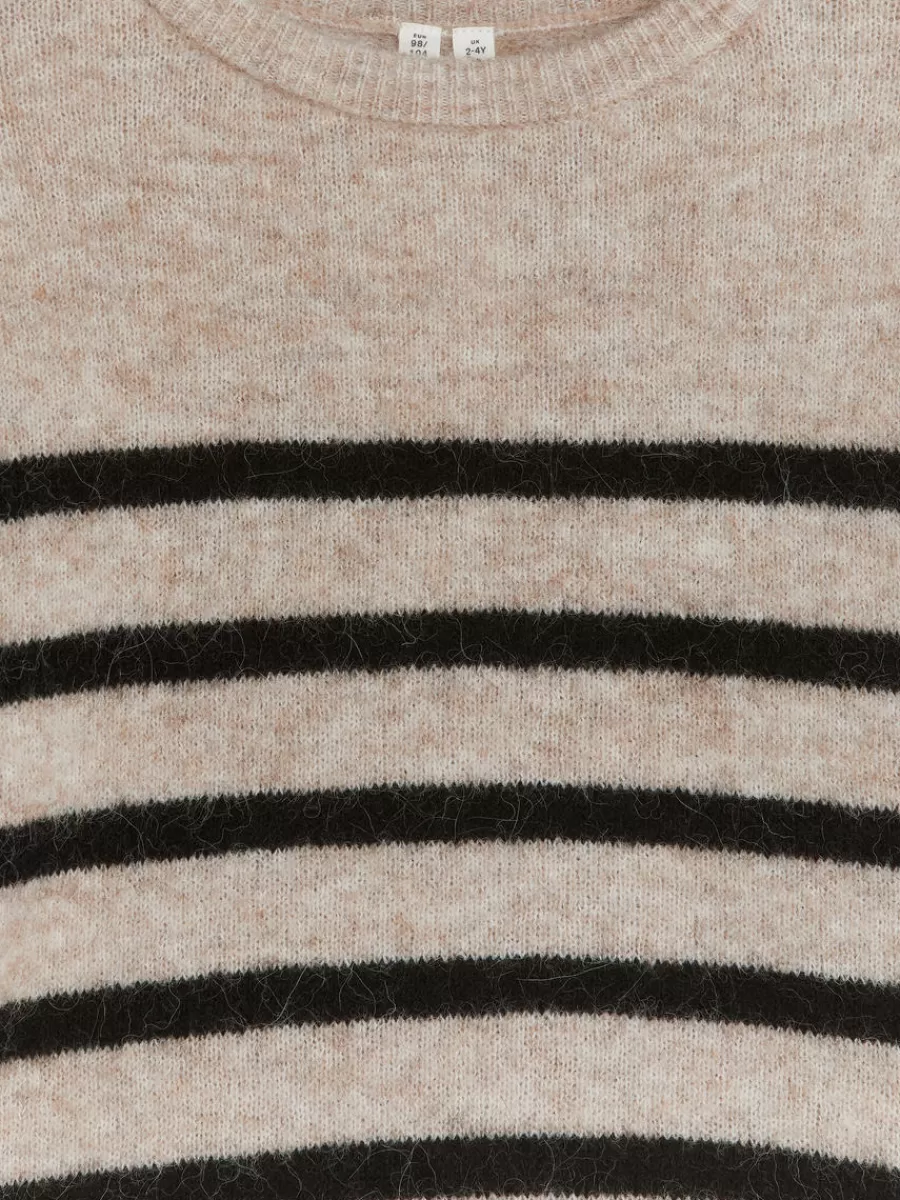 Maille-ARKET Pull décontracté en mélange de laine et d'alpaga Beige/Noir