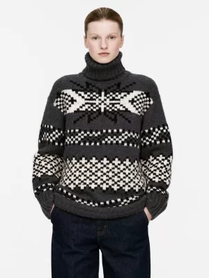 Mailles Et Cardigans-ARKET Pull en jacquard de laine et d'alpaga gris