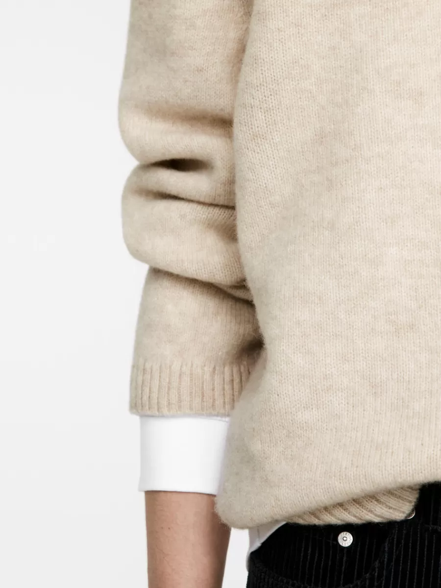 Maille-ARKET Pull en laine à col rond Blanc cassé