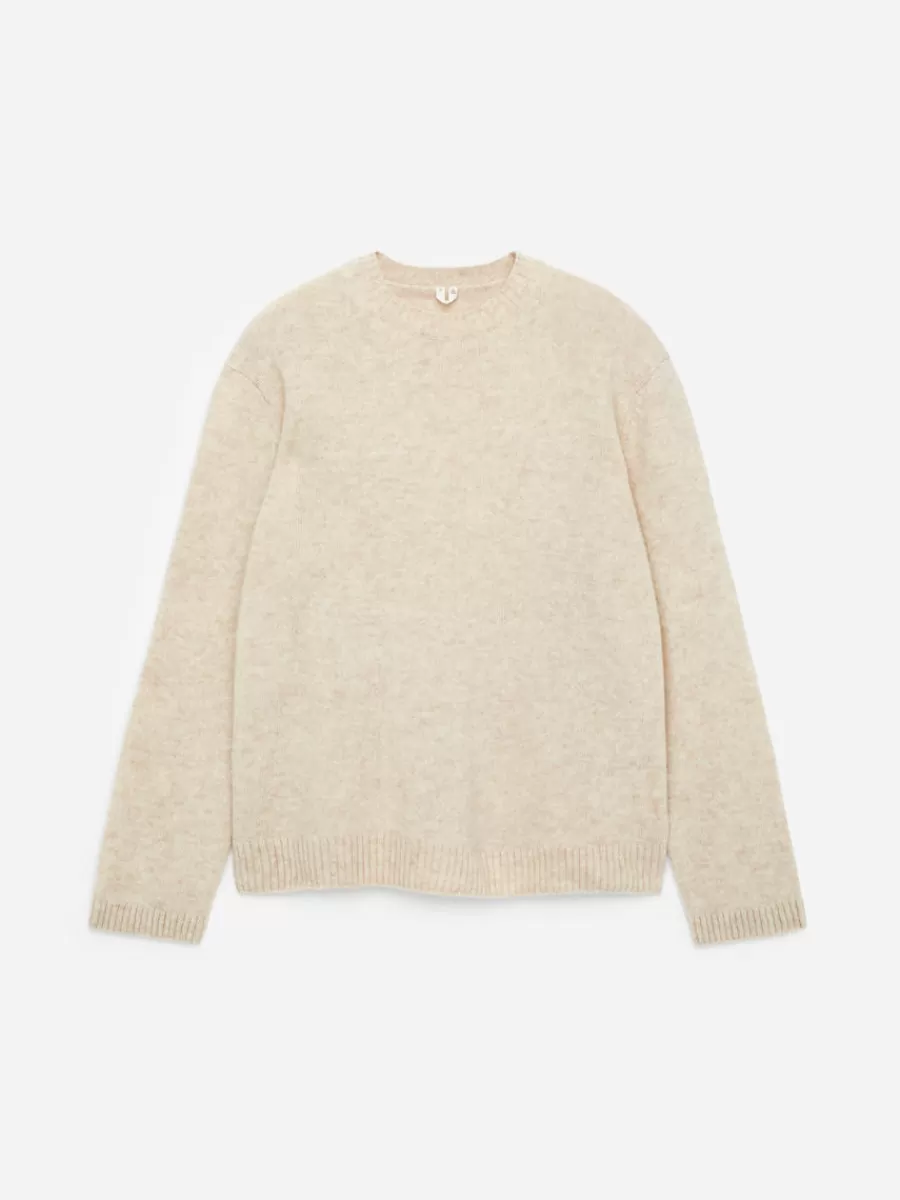 Maille-ARKET Pull en laine à col rond Blanc cassé