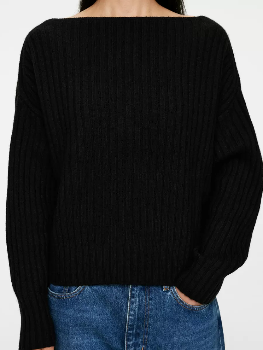 Mailles Et Cardigans-ARKET Pull en laine côtelé Noir