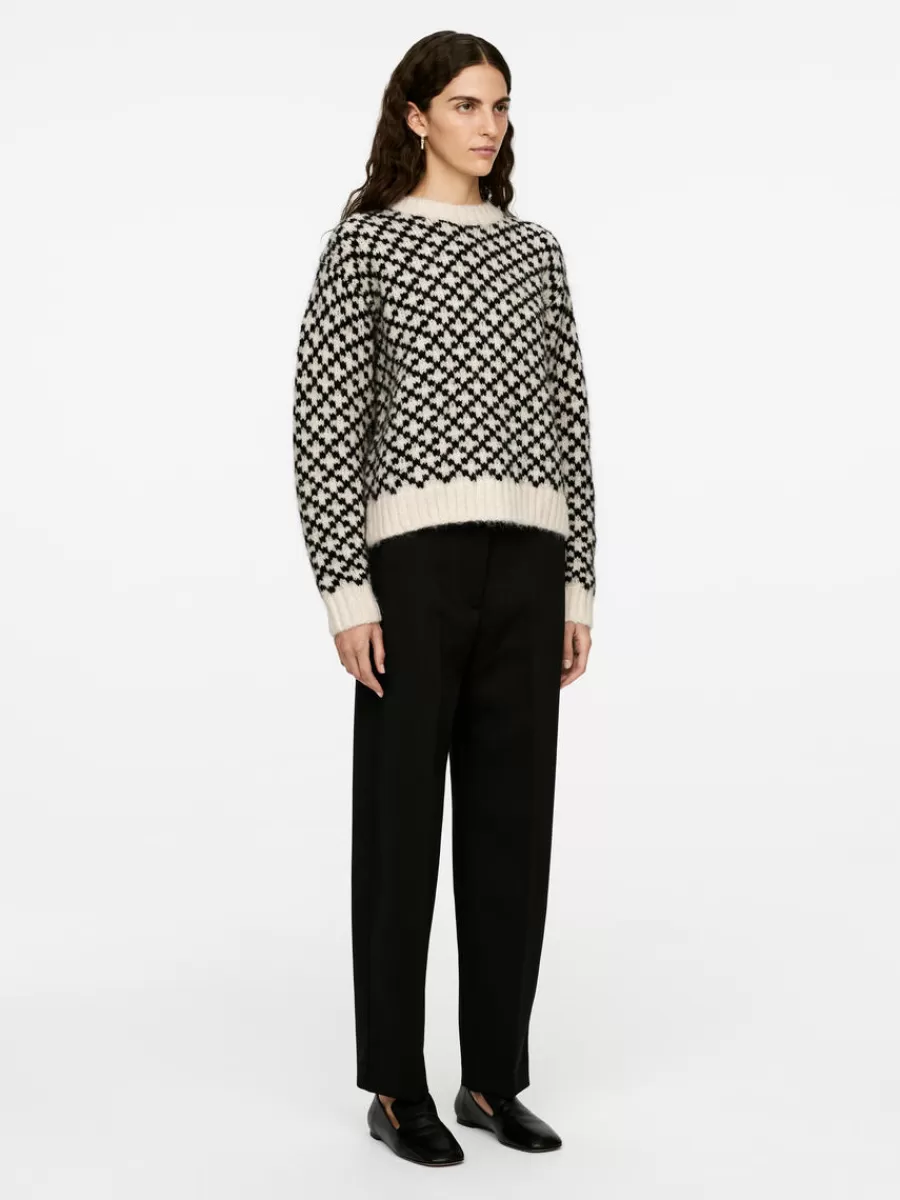 Mailles Et Cardigans-ARKET Pull en laine d'alpaga Noir/Beige