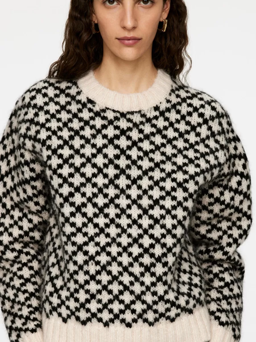 Mailles Et Cardigans-ARKET Pull en laine d'alpaga Noir/Beige
