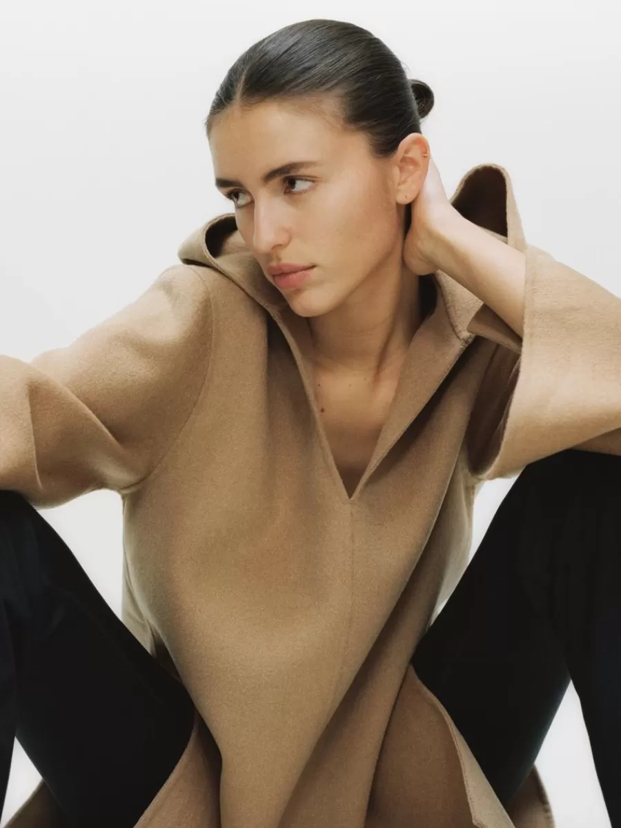 Chemises Et Chemisiers | Mailles Et Cardigans-ARKET Pull en laine doublée mélangée Camel