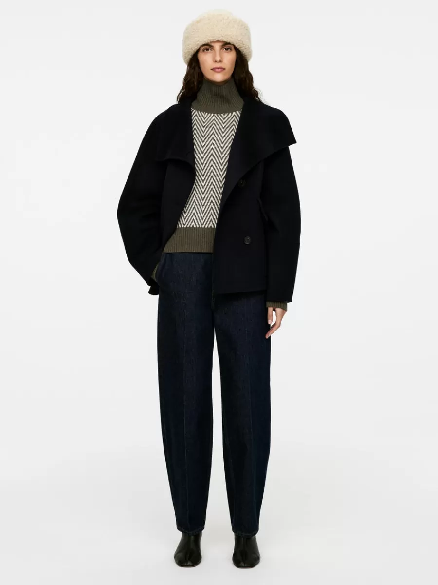 Mailles Et Cardigans-ARKET Pull en laine en maille jacquard Vert kaki