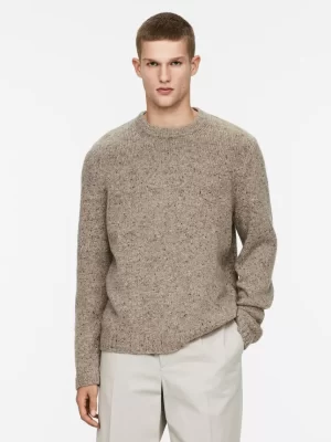 Maille-ARKET Pull en laine et alpaga Beige chiné