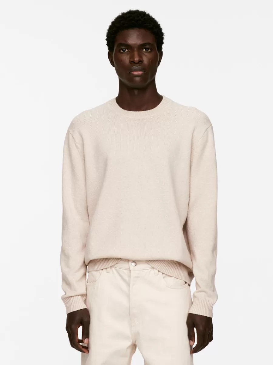 Maille-ARKET Pull en laine et coton Blanc cassé