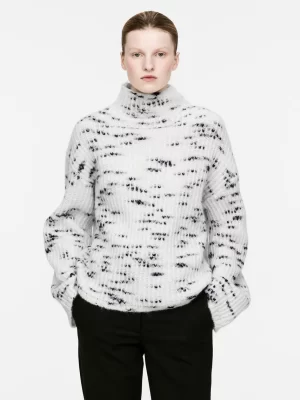 Mailles Et Cardigans-ARKET Pull en laine et mohair Blanc cassé/Bleu