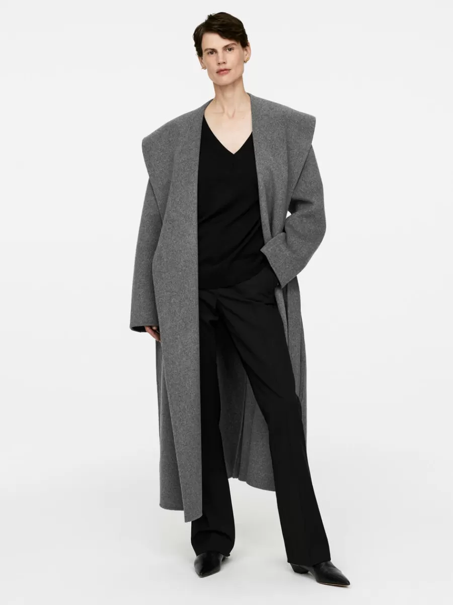 Mailles Et Cardigans-ARKET Pull en laine mérinos avec col en V Noir