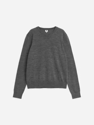 Mailles Et Cardigans-ARKET Pull en laine mérinos en maille fine Gris chiné