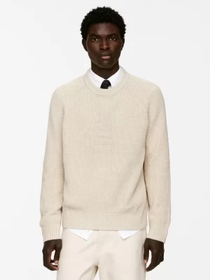 Maille-ARKET Pull en lin et coton Beige