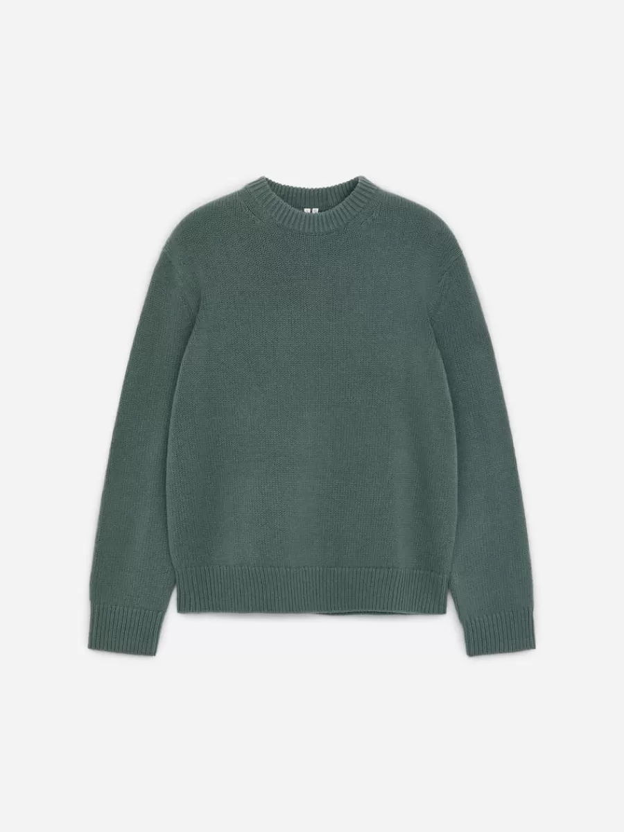 Maille-ARKET Pull en maille de laine épaisse Vert foncé