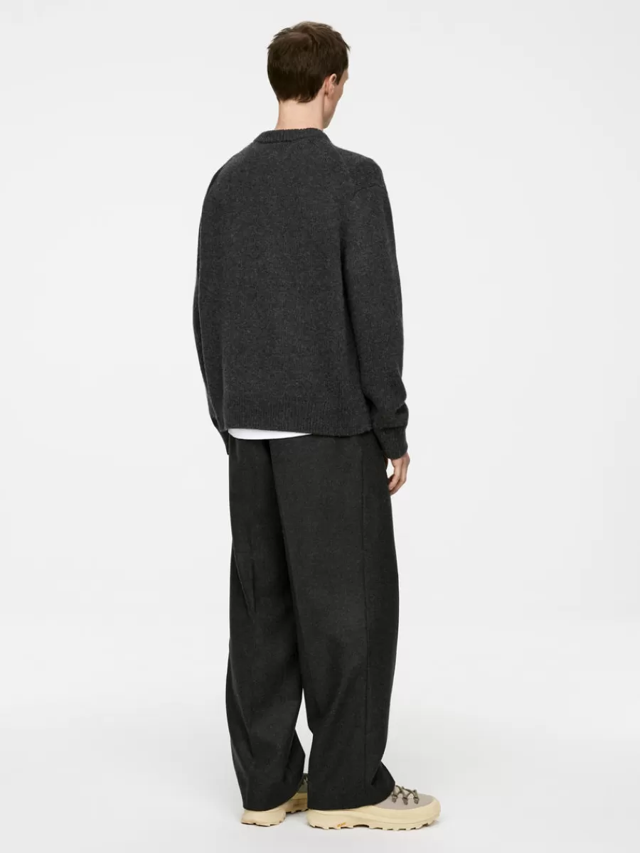 Maille-ARKET Pull en maille de laine épaisse Noir chiné