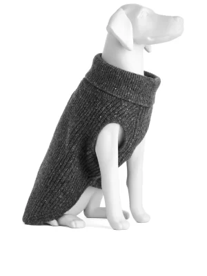 Pour Les Chiens-ARKET Pull en maille pour chien Gris foncé chiné