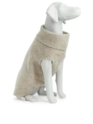 Pour Les Chiens-ARKET Pull en maille pour chien Beige chiné