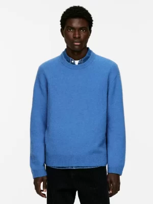 Maille-ARKET Pull en mélange de laine et d'alpaga Bleu vif