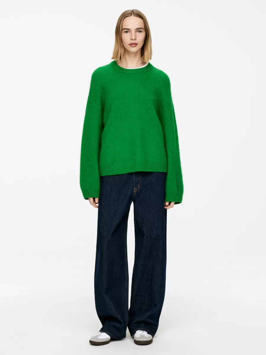 Mailles Et Cardigans-ARKET Pull en mélange de laine et d'alpaga Vert vif