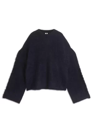 Mailles Et Cardigans-ARKET Pull volanté en mélange de mohair et de laine Bleu foncé