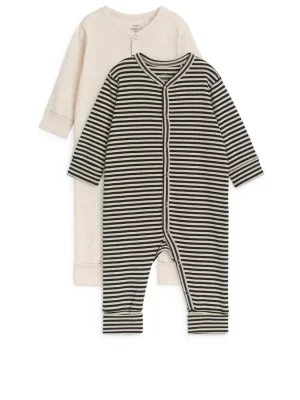 Pyjamas-ARKET Pyjamas tout-en-un, lot de 2 Blanc/Avoine