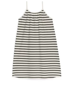 Robes | Robes-ARKET Robe à bretelles en coton Noir/Blanc
