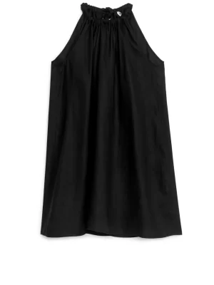 Tenues Décontractées | Robes-ARKET Robe en lin avec nœud Noir