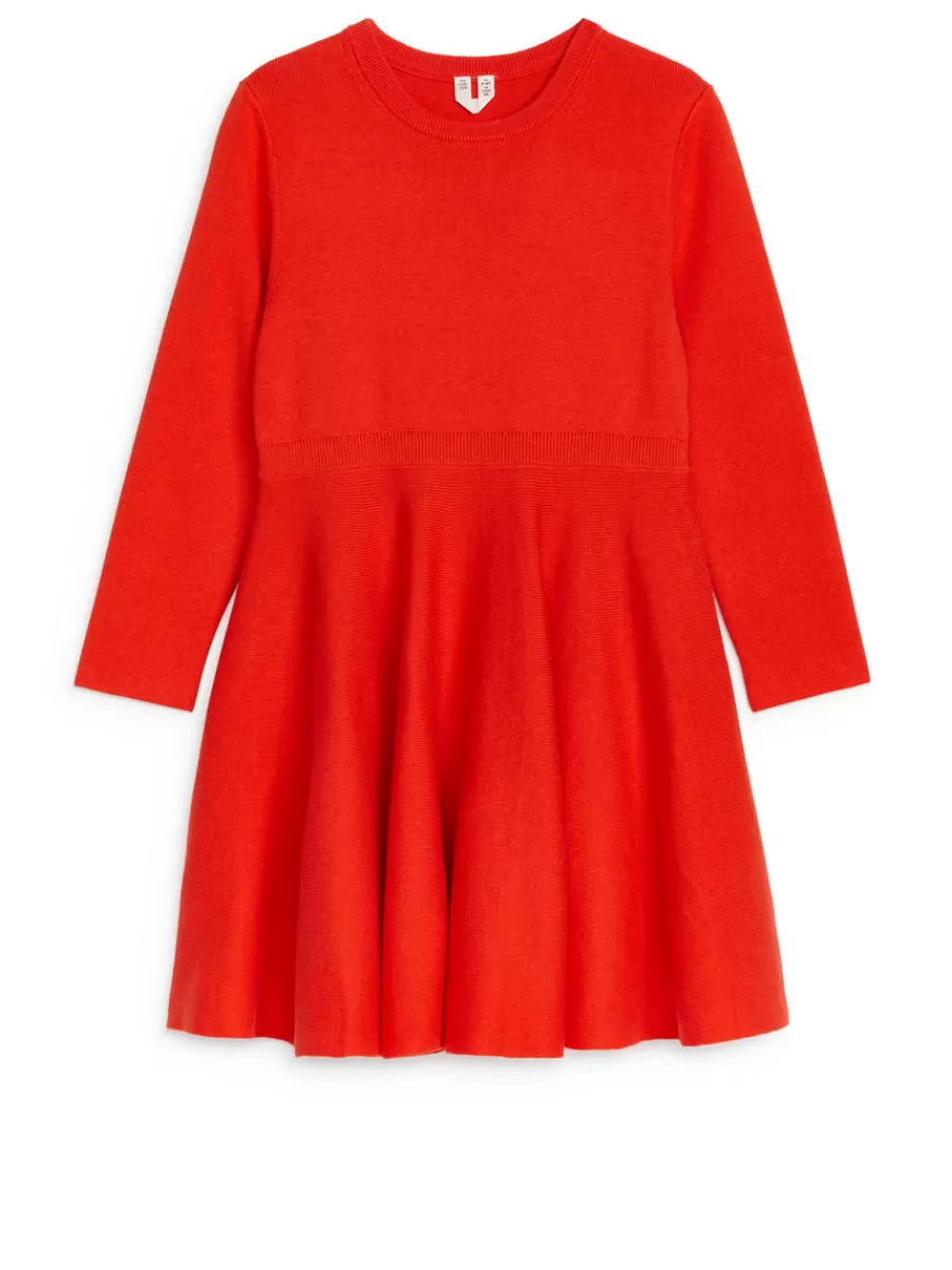 Robes | Robes-ARKET Robe en maille de coton et laine Rouge vif