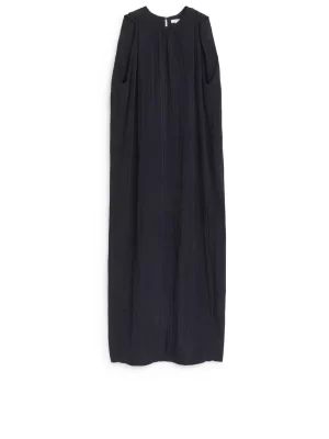Robes-ARKET Robe longue à manches cape Bleu foncé