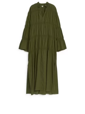 Maillots De Bain | Tenues Décontractées-ARKET Robe longue smockée Vert foncé