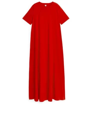 Robes-ARKET Robe T-shirt décontractée Rouge
