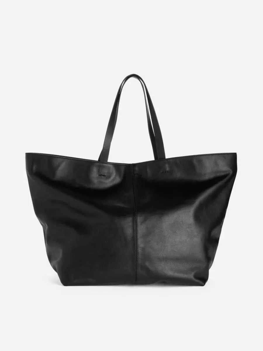 Tous Les Sacs-ARKET Sac fourre-tout en cuir Noir