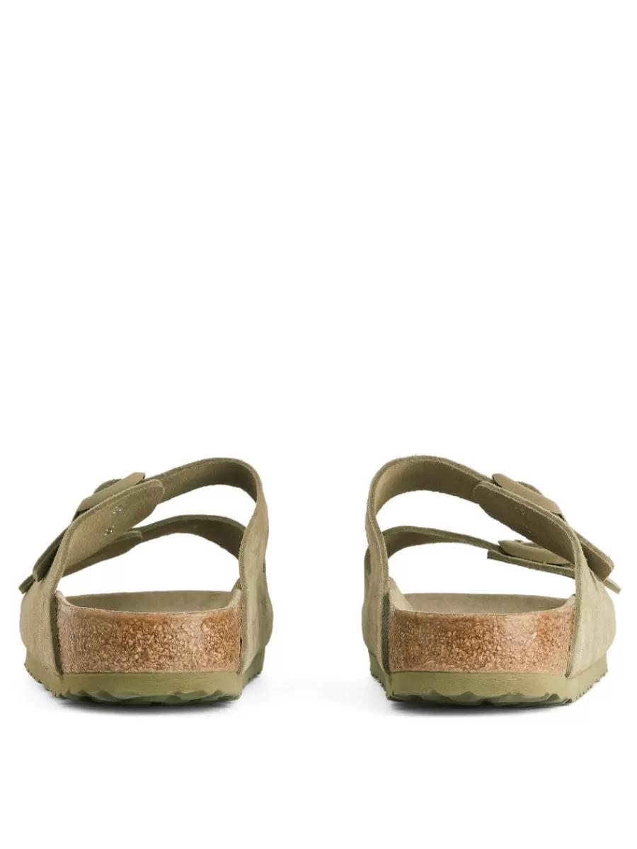 Toutes Les Chaussures | Maillots De Bain-ARKET Sandales en daim Birkenstock Arizona Faded Khaki
