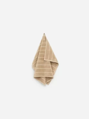 Serviettes | Tous Les Textiles-ARKET Serviette invité 50 x 70 cm Beige/Blanc